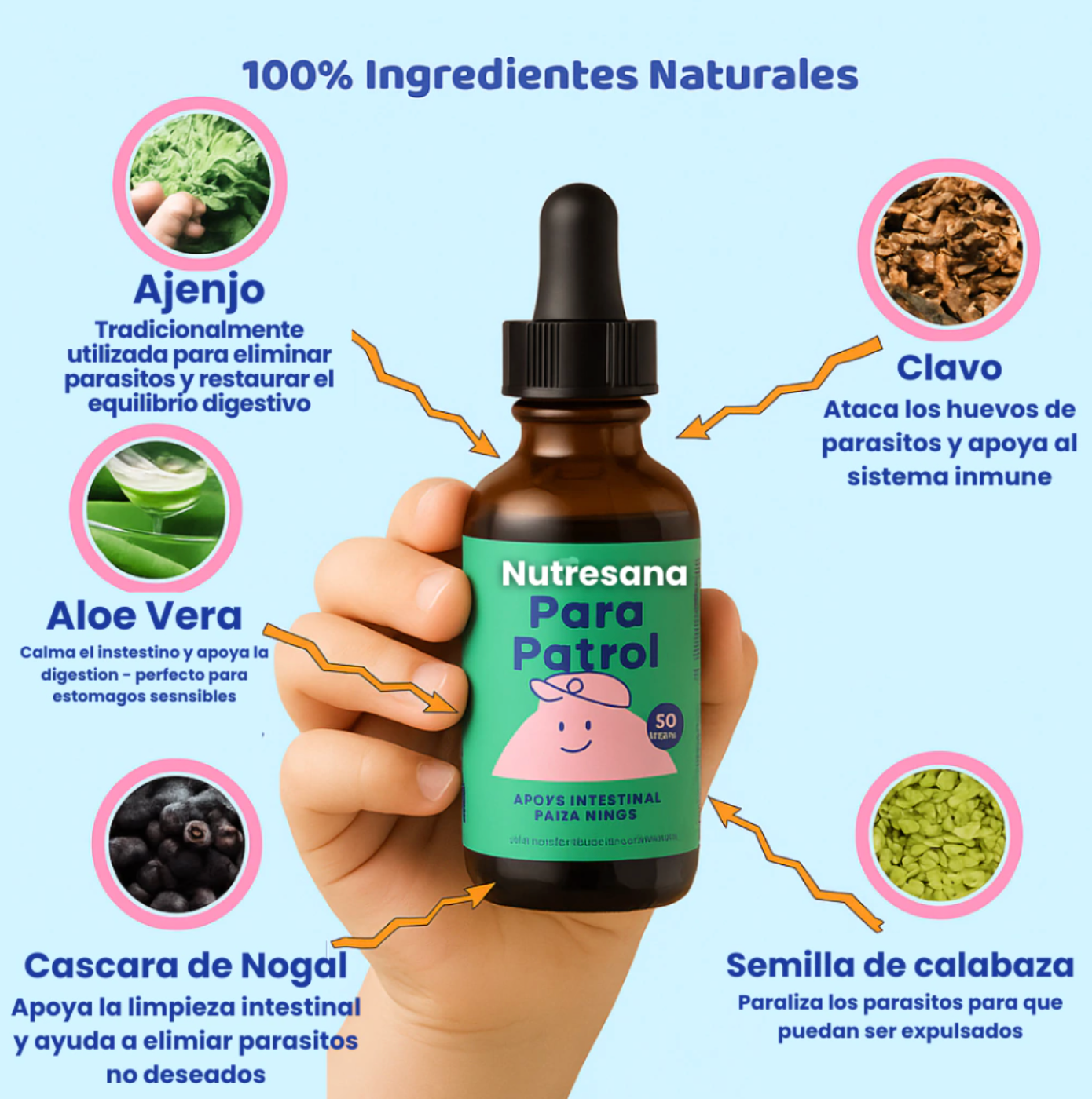 NUTRE SANA GOTAS ANTI PARASITARIAS + ENVIO GRATIS